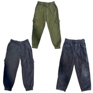 H&M Kids Joggers - Green, Black, Dark Gray Corduroy